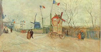 Vincent Van Gogh : Street Scene in Montmartre, Le Moulin a Poivre